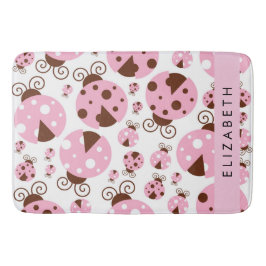 Tapete De Banheiro Padrão De Damybugs, Damybugs Rosa, Seu Nome