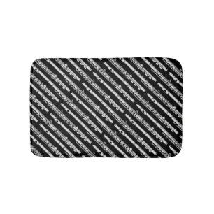 Tapete De Banheiro Padrão de Desenho de Fluto