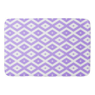 Tapete De Banheiro Padrão de diamante roxo e branco