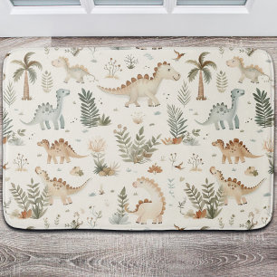 Tapete De Banheiro Padrão de Dinossauro Selvagem de Boho Whimsical