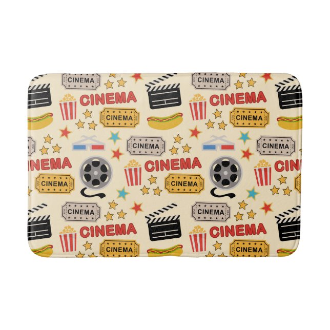 Tapete De Banheiro Padrão de diversão do cinema (Frente)