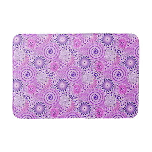 Tapete De Banheiro Padrão de espiral frontal, violeta, orquídea