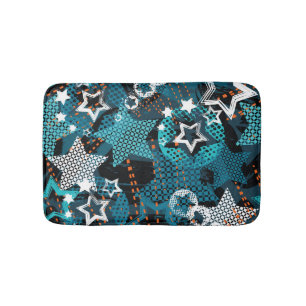 Tapete De Banheiro Padrão de estrela Grunge, design infantis brincalh