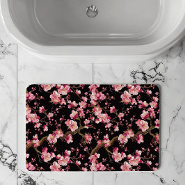 Tapete De Banheiro Padrão de Flor de Cerejeira Sakura