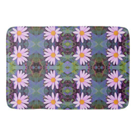 Tapete De Banheiro Padrão de Flor de Margarida Rosa Retrô