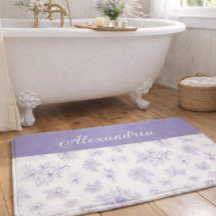 Padrão de Flor Roxa Nome Personalizado 
