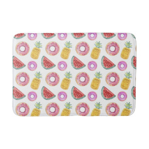 Tapete De Banheiro Padrão de flutuação da Piscina de Pastel Waterc