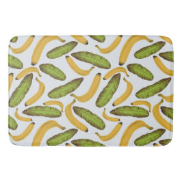 Tapete De Banheiro Padrão de Folha de Banana Tropical