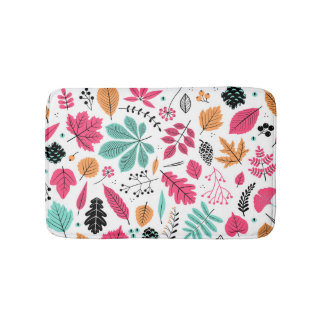 Tapete De Banheiro Padrão de Folha de outono Abstrato sem costura