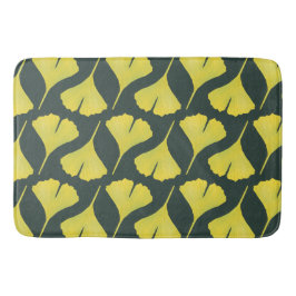 Tapete De Banheiro Padrão de Folha Verde Ginkgo - Botânica Primavera