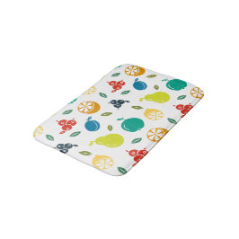 Tapete De Banheiro Padrão de fruta, ameixa, laranja, limão, pera, maç