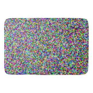 Tapete De Banheiro Padrão de Fundo de Quadrados de Pixel Coloridos