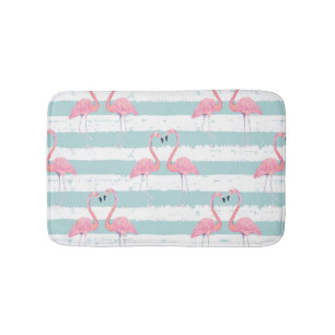 Tapete De Banheiro Padrão de Fundo Flamingo Exótico
