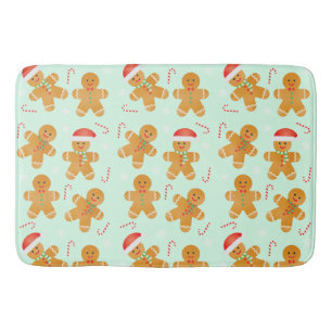 Tapete De Banheiro Padrão de Homens de Gingerbread