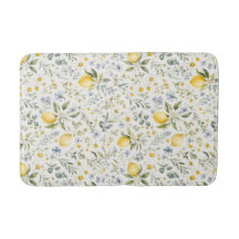 Padrão de limão e flores silvestres no estilo fran