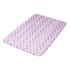 Tapete De Banheiro Padrão de Linha Geométrica Rosa Simples e Púrpura