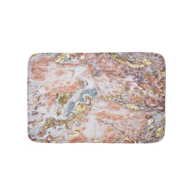 Tapete De Banheiro Padrão de Mármore Ombre na Moda (frente)