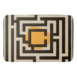 Tapete De Banheiro Padrão de Maze Colorido em Cor Personalizada