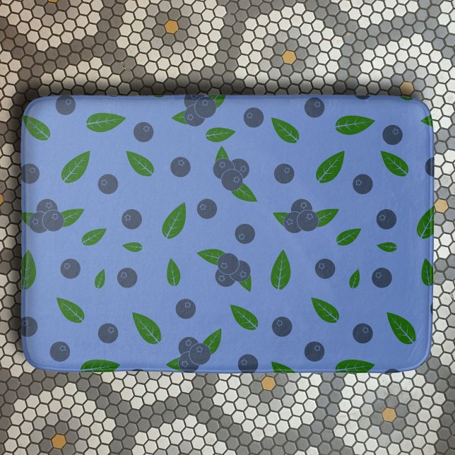 Tapete De Banheiro Padrão de mirtilo Bath Mat (Blueberry pattern Bath Mat)