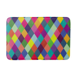 Tapete De Banheiro Padrão de Moda Colorido - Hipster de primavera mod