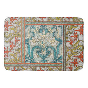 Tapete De Banheiro Padrão de Narciso Art Nouveau Antigo Verneuil