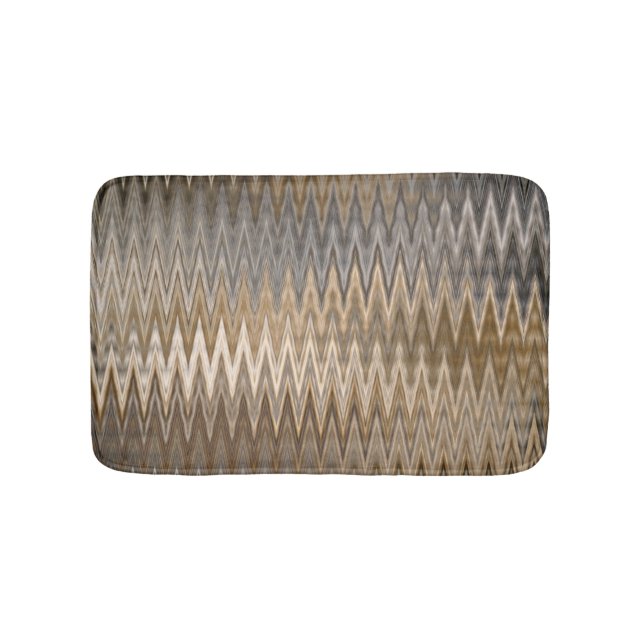 Tapete De Banheiro Padrão de Onda Tonelada de Castanho (frente)