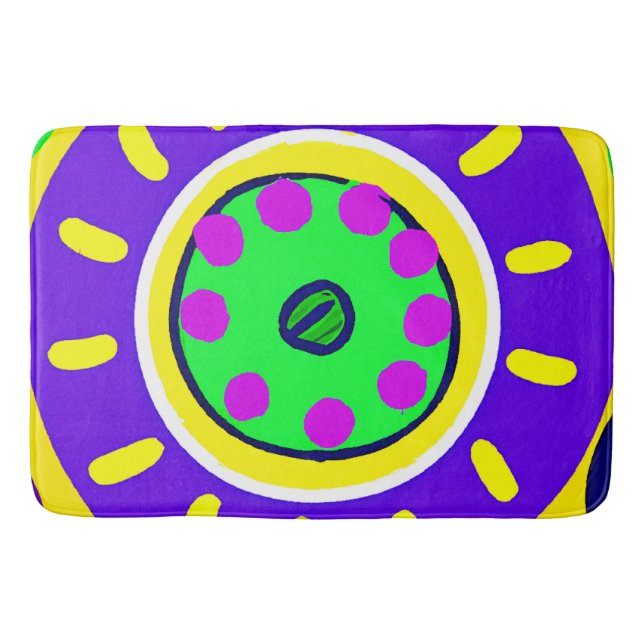 Tapete De Banheiro Padrão de Paleta da Natureza Colorida (Frente)