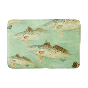 Tapete De Banheiro Padrão De Peixe De Baixo