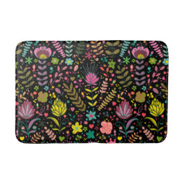 Tapete De Banheiro Padrão de Superfície Floral - Papel de Parede de F