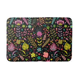 Tapete De Banheiro Padrão de Superfície Floral - Papel de Parede de F