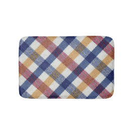 Tapete De Banheiro Padrão de Tartan multicolorido