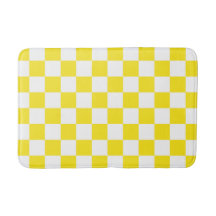 Padrão de Xadrez Amarelo e Branco