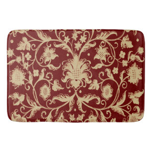 Tapete De Banheiro Padrão decorativo floral do ornamentado de vindima