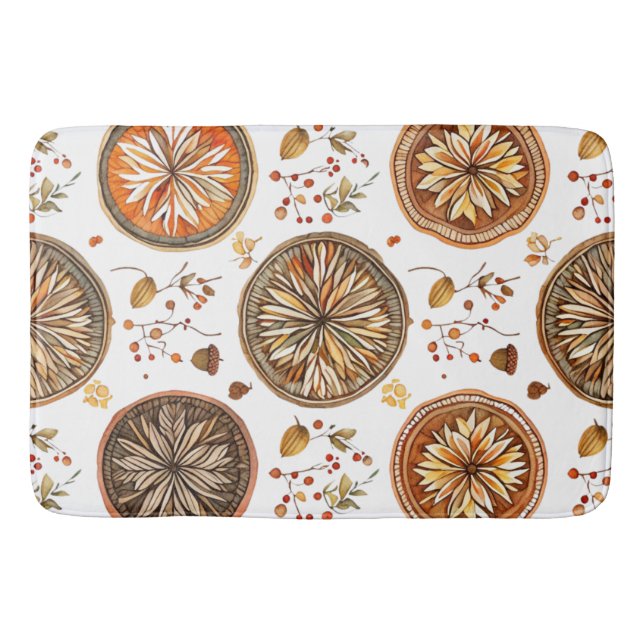Tapete De Banheiro Padrão do Autumn Mandala (Frente)