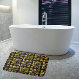 Tapete De Banheiro Padrão Dourado do Andino Grego Antigo
