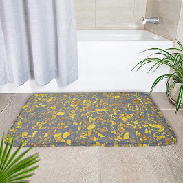 Tapete De Banheiro Padrão Dourado moderno de Terrazzo