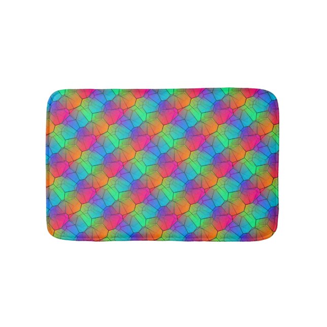 Tapete De Banheiro Padrão Elegante Arco-íris (frente)