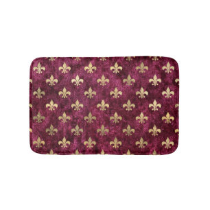 Tapete De Banheiro Padrão Fleur De Lis Vermelho Velvet Mardi Gras Orl