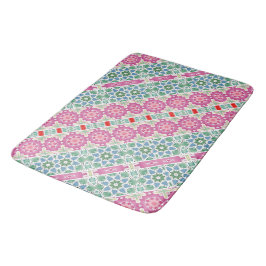 Tapete De Banheiro Padrão floral boêmico design de mosaico de aquarel