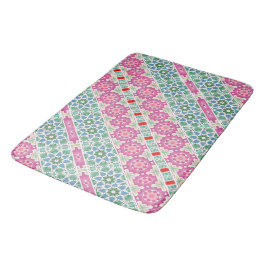Tapete De Banheiro Padrão floral boêmio Design de mosaico em aquarela