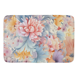 Tapete De Banheiro Padrão Floral Colorido Elegante Arte no Japão