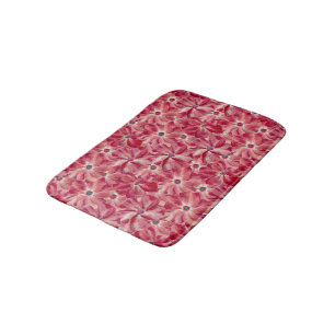 Tapete De Banheiro Padrão Floral de Aquarela Vermelha Moderna
