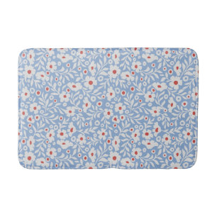 Tapete De Banheiro Padrão Floral do Woodblock