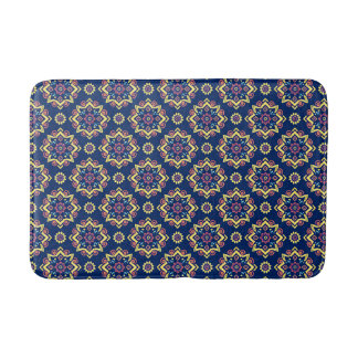 Tapete De Banheiro Padrão Floral Geométrico Boho