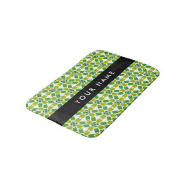 Tapete De Banheiro Padrão Folha, Folhas Verdes, Seu Nome