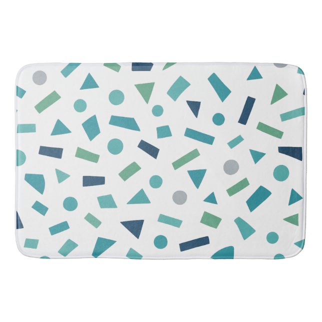 Tapete De Banheiro Padrão Geométrico Retroativo - Design de Estilo Me (Frente)