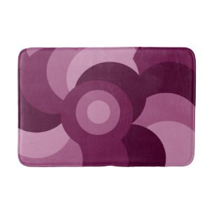 Tapete De Banheiro padrão geométrico roxo-rosa-moderno