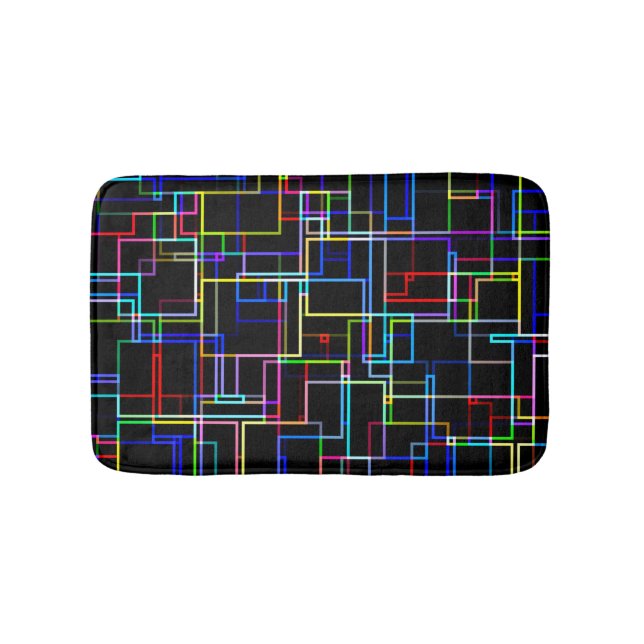 Tapete De Banheiro Padrão legal de distribuição multicoloração (frente)