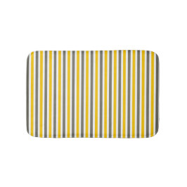 Tapete De Banheiro Padrão listrado amarelo e cinza moderno