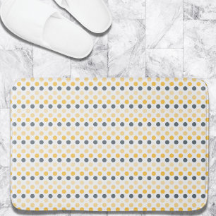 Tapete De Banheiro Padrão Minimalista de Bolinhas amarelas